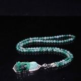  Mặt dây chuyền quan âm ngọc bích đính kim cương BKJECN-9313 