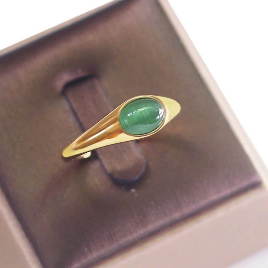  Nhẫn Nam Signet Đính Đá Quý Mạ Vàng BKJECN-9315 