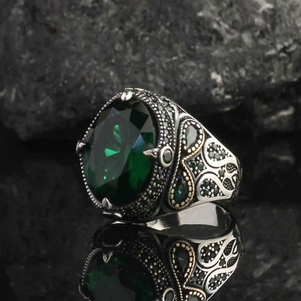  Nhẫn Nam Cổ Điển Đá Oval BKJECN-9316 