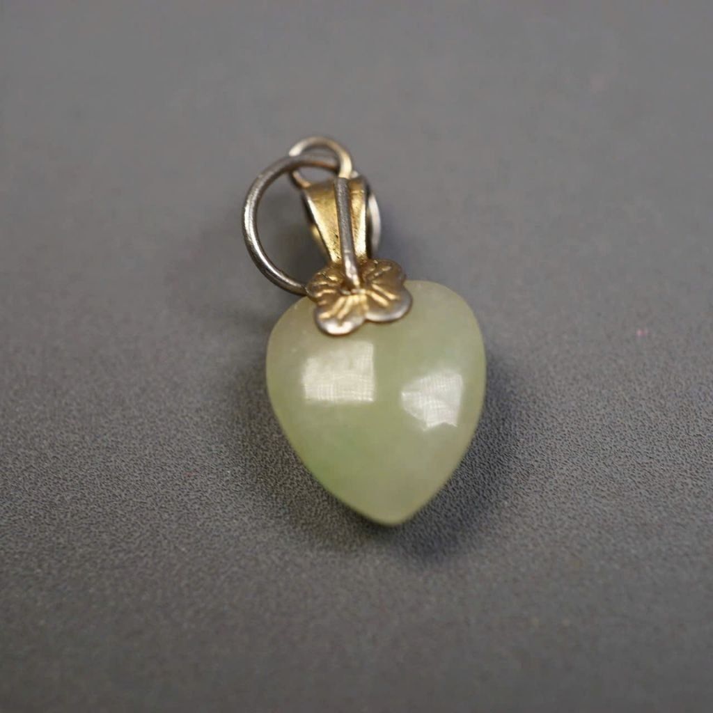  Mặt Dây Chuyền Ngọc Bích Trái Tim Tự Nhiên BKJECN-9318 