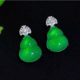  Mặt Dây Chuyền Đá Mã Não Xanh Hình Hồ lô BKJECN-9319 