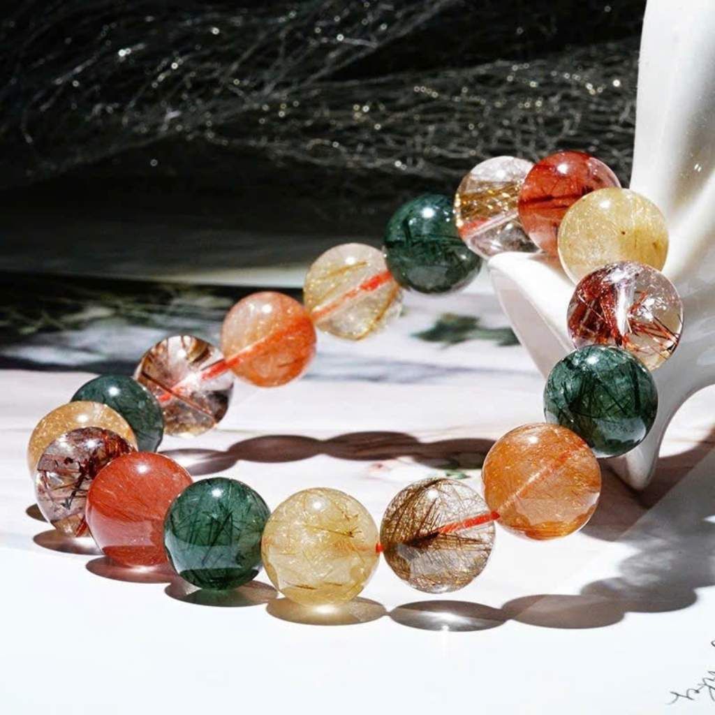  Vòng Tay Thạch Anh Tóc Đa Sắc BKJECN-9328 