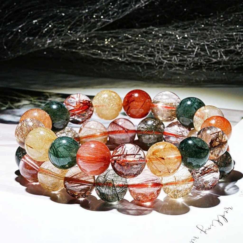  Vòng Tay Thạch Anh Tóc Đa Sắc BKJECN-9328 