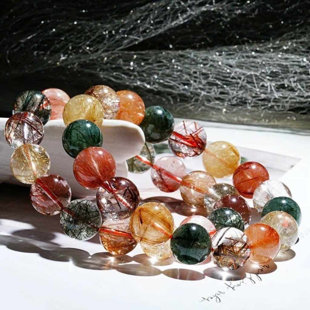  Vòng Tay Thạch Anh Tóc Đa Sắc BKJECN-9328 