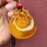  Mặt Dây Chuyền Hổ Phách Hình Túi Tiền BKJECN-9331 