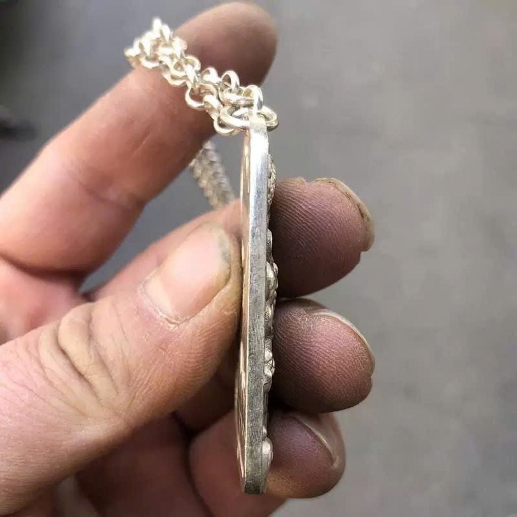  Mặt Dây Chuyền Bạc Sưu Tầm Khắc Rồng BKJECN-9333 