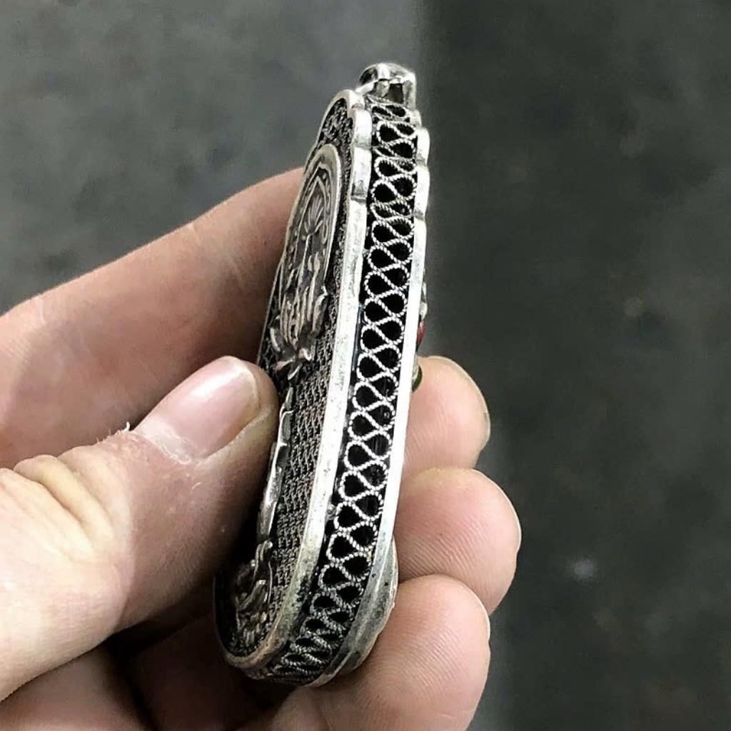  Mặt Dây Chuyền Bạc Quan Âm Bồ Tát Hộ Mệnh Phong Thủy BKJECN-9334 