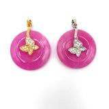  Mặt Dây Chuyền Đá Ruby Bọc Vàng BKJECN-9335 