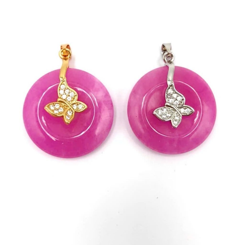  Mặt Dây Chuyền Đá Ruby Bọc Vàng BKJECN-9335 