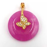  Mặt Dây Chuyền Đá Ruby Bọc Vàng BKJECN-9335 