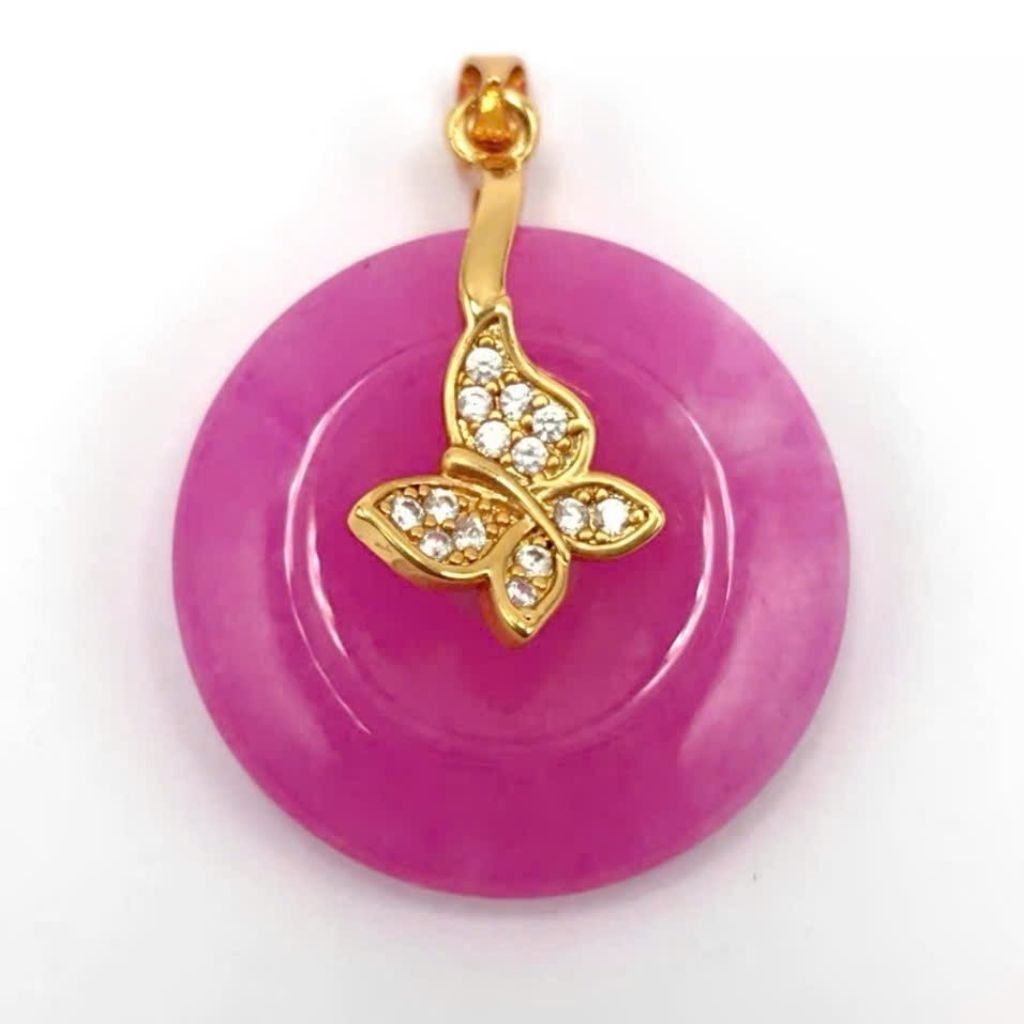  Mặt Dây Chuyền Đá Ruby Bọc Vàng BKJECN-9335 