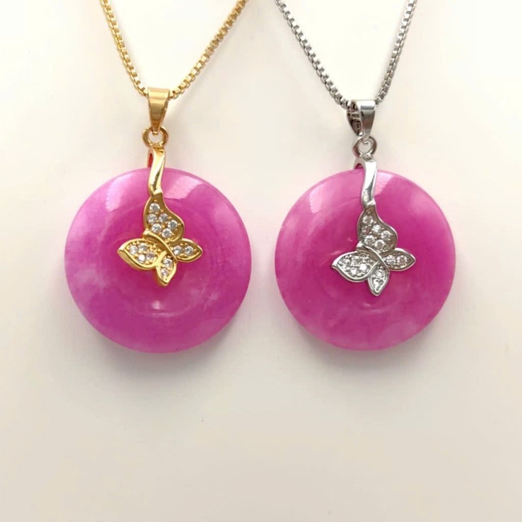  Mặt Dây Chuyền Đá Ruby Bọc Vàng BKJECN-9335 