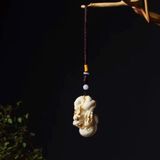  Mặt Dây Chuyền Rồng Ngà Trắng Thếp Vàng BKJECN-9336 