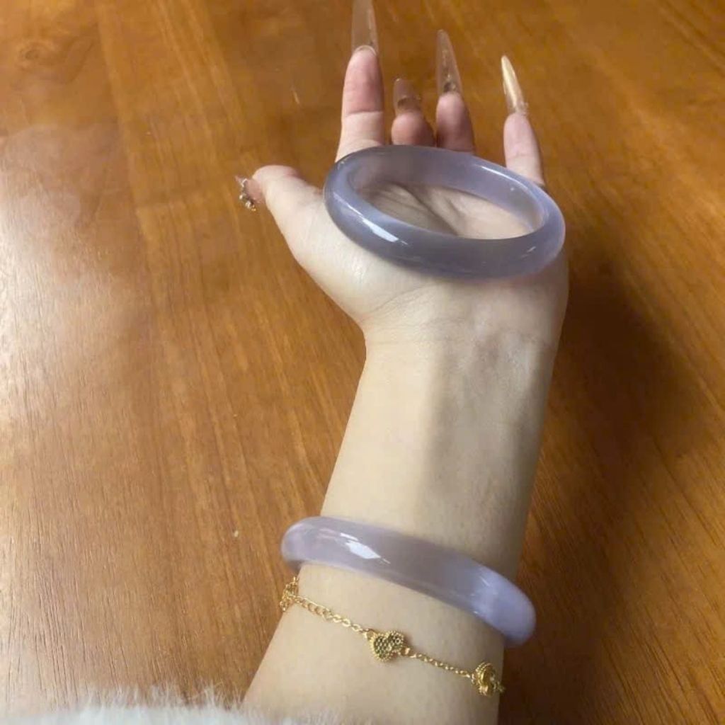  Vòng Ngọc Bích Trắng Tự Nhiên BKJECN-9338 