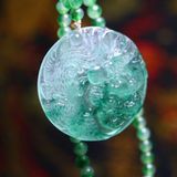  Mặt Dây Ngọc Bích Long Phụng Tự Nhiên BKJECN-9342 