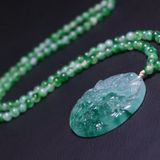  Mặt Dây Ngọc Bích Long Phụng Tự Nhiên BKJECN-9342 