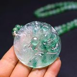  Mặt Dây Ngọc Bích Long Phụng Tự Nhiên BKJECN-9342 