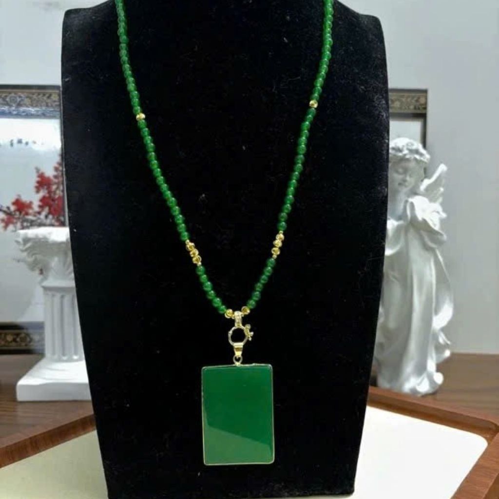  Mặt Dây Ngọc Bích Bình An Kèm Dây Đeo BKJECN-9343 