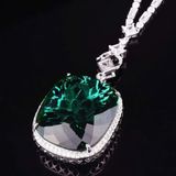  Mặt dây chuyền đính đá xanh lục  BKJECN-9348 