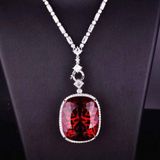  Mặt dây chuyền đính đá xanh lục  BKJECN-9348 