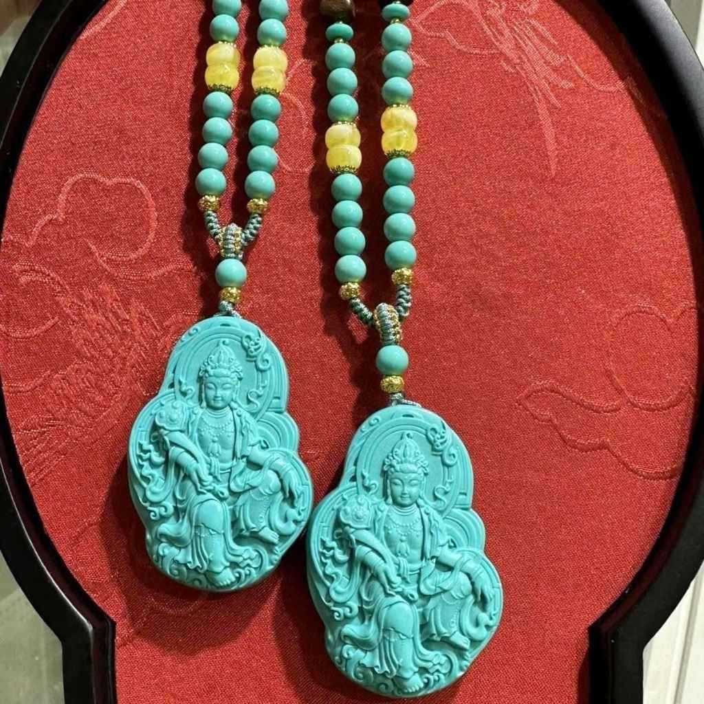  Vòng Cổ Mặt Phật Quan Âm Ngọc Lam Cao Cấp BKJECN-9355 