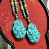  Vòng Cổ Mặt Phật Quan Âm Ngọc Lam Cao Cấp BKJECN-9355 