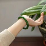  Vòng Tay Ngọc Bích Xanh Sưu Tầm Đẹp BKJECN-9358 