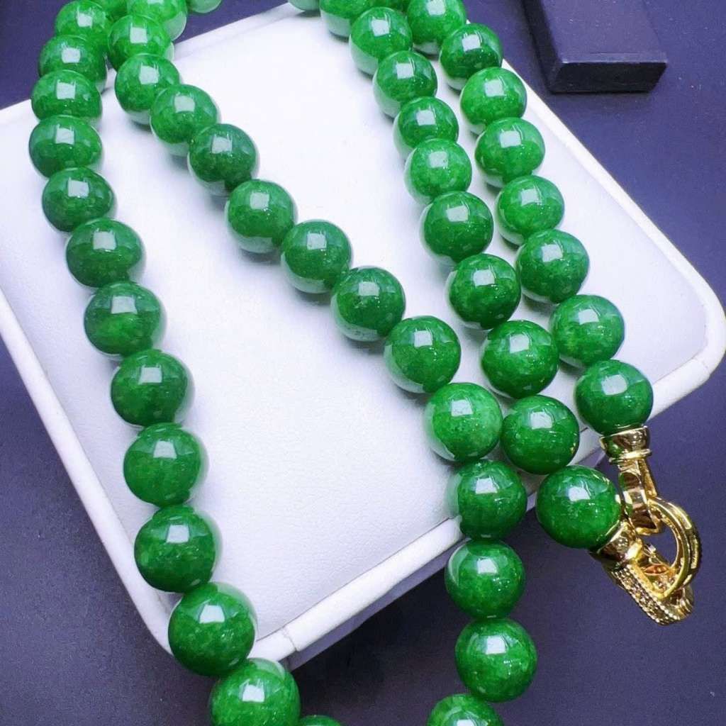  Chuỗi Hạt Ngọc Bích Xanh Lục Bảo Sưu Tầm BKJECN-9360 