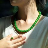  Chuỗi Vòng Cổ Ngọc Bích 10 Ly Sưu Tầm Đẳng Cấp BKJECN-9361 