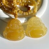  Dây Chuyền Phật Di Lặc Hổ Phách BKJECN-9371 