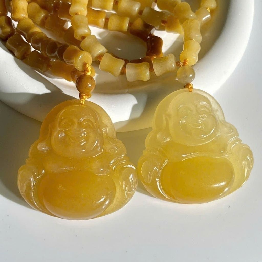  Dây Chuyền Phật Di Lặc Hổ Phách BKJECN-9371 