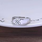  Nhẫn Nam Đính Đá Thép Titan Kiểu Mỹ BKJECN-9373 