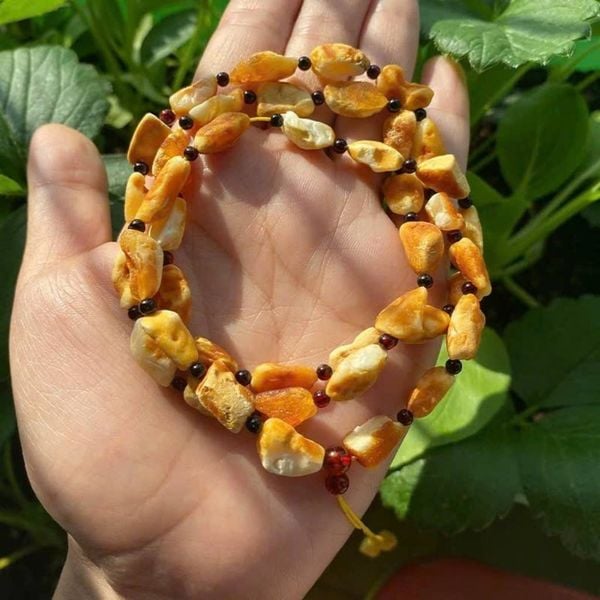  Chuỗi Vòng Tay Đá Hổ Phách Tự Nhiên BKJECN-9377 