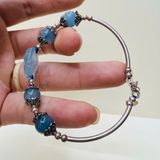  Vòng Tay Bạc Mix Ngọc Xanh BKJECN-9380 