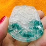  Mặt Dây Chuyền Ngọc Phỉ Thúy Chạm Rồng BKJECN-9385 