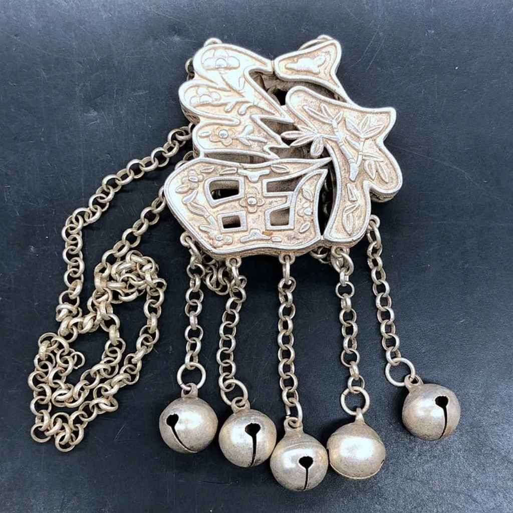  Mặt Dây Chuyền Bạc Chữ Phúc Cổ Điển BKJECN-9387 