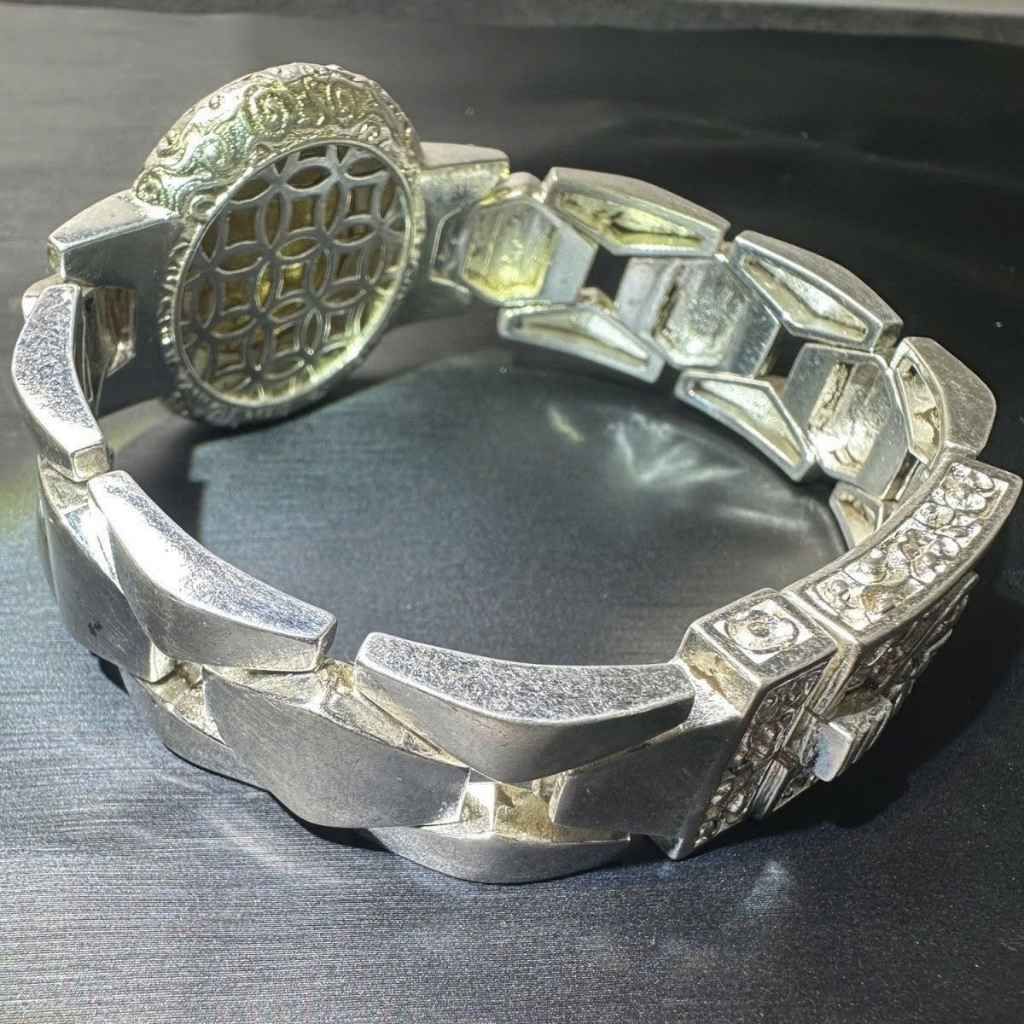  Vòng Tay Nam Mạ Bạc Chạm Khắc Song Long BKJECN-9393 