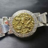  Vòng Tay Nam Mạ Bạc Chạm Khắc Song Long BKJECN-9393 