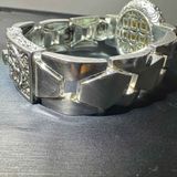  Vòng Tay Nam Mạ Bạc Chạm Khắc Song Long BKJECN-9393 