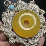  Mặt Dây Chuyền Bạc Đính Ngọc Hoàng Long BKJECN-9413 