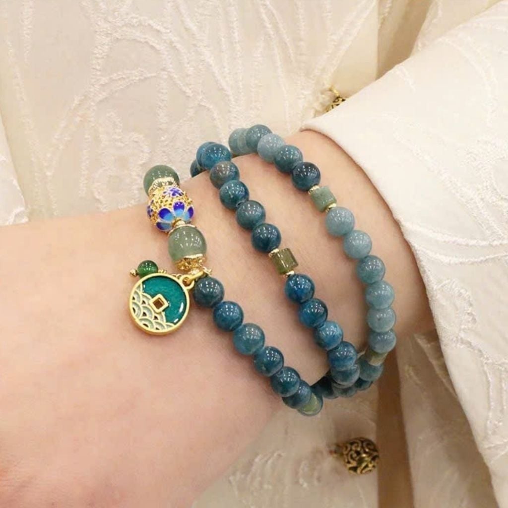  Vòng Tay Ngọc Mix Charm Cát Tường Phú Quý Cao Cấp BKJECN-9427 