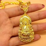  Dây Chuyền Titan Mạ Vàng Mặt Phật Quan Âm BKJECN-9435 