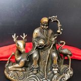  Tượng Ông Thọ Đồng Nguyên Khối Cổ Kính BKJECN-9436 