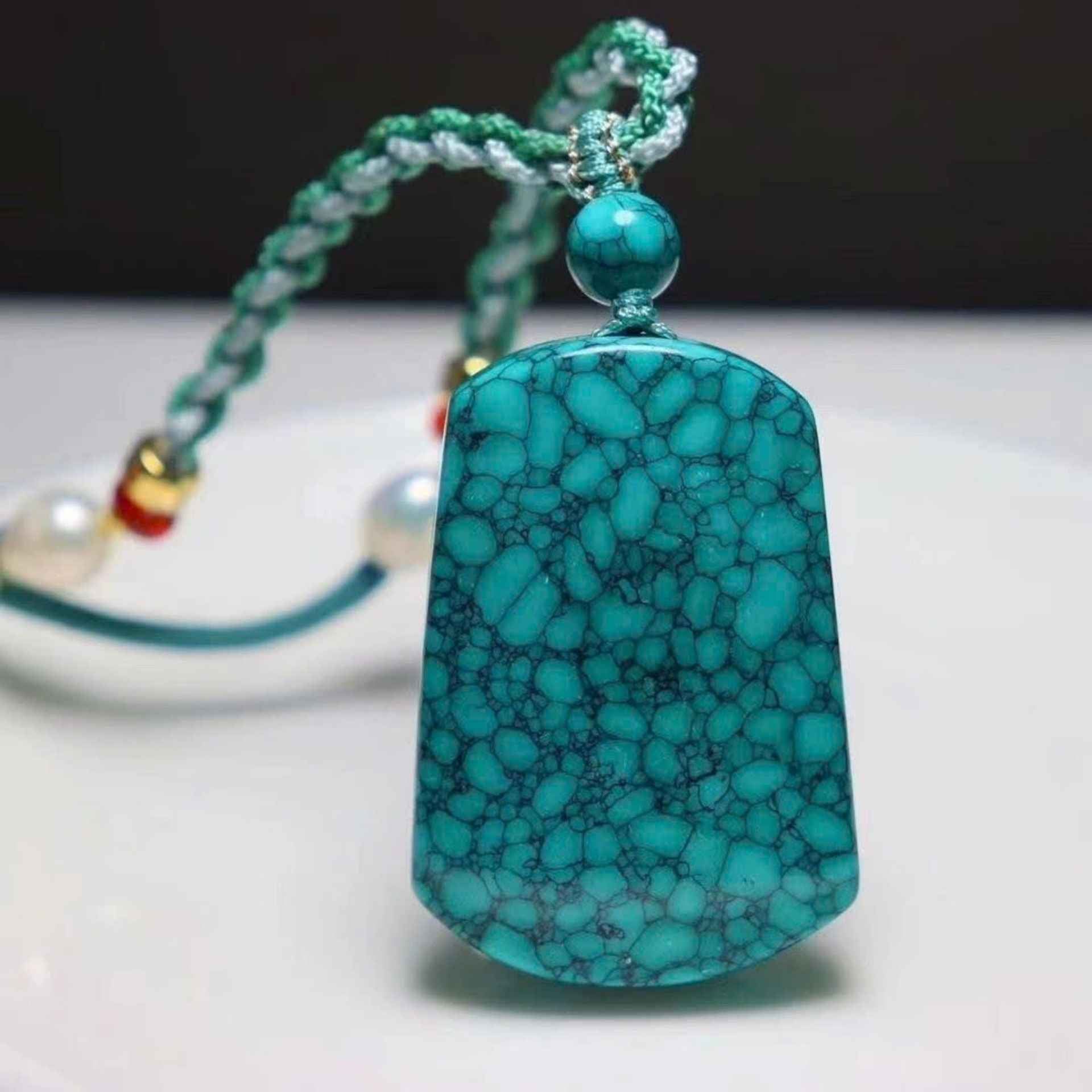  Mặt Dây Chuyền Ngọc Lam Turquoise Tự Nhiên BKJECN-9441 