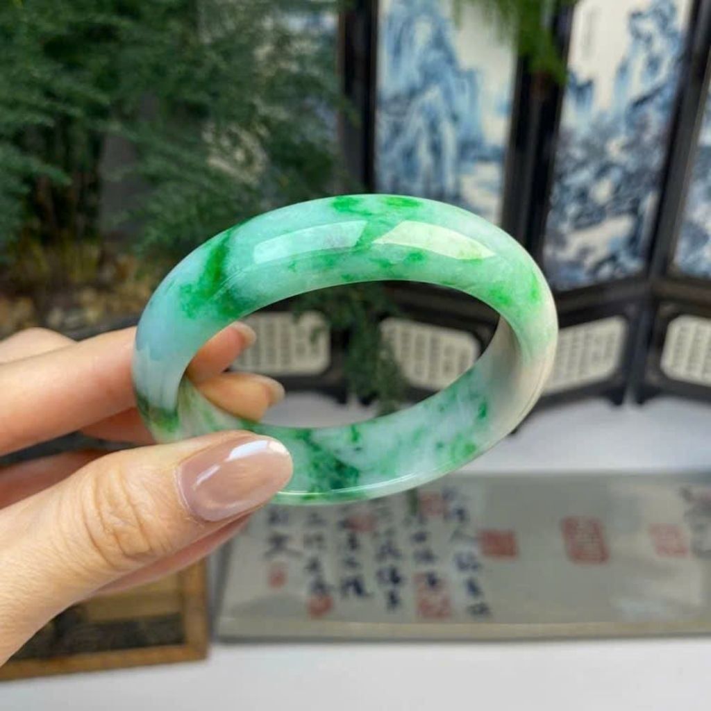  Mặt Dây Chuyền Đá Cẩm Thạch Chạm Khắc Sơn Thủy Hữu Tình BKJECN-9447 