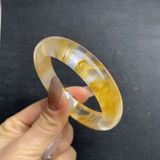  Vòng Tay Ngọc Bích Băng Giá Thạch Anh Tóc Vàng Quý Phái BKJECN-9453 