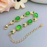  Vòng Tay Ngọc Bích Màu Xanh Rêu Thanh Lịch BKJECN-9454 