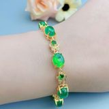  Vòng Tay Ngọc Bích Màu Xanh Rêu Thanh Lịch BKJECN-9454 