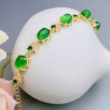  Vòng Tay Ngọc Bích Màu Xanh Rêu Thanh Lịch BKJECN-9454 