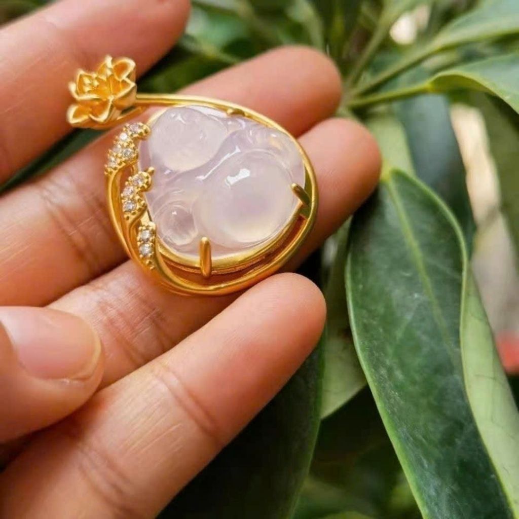  Dây Chuyền Mặt Phật Dưỡng Tâm Hoa Khai Kiến Phật BKJECN-9459 